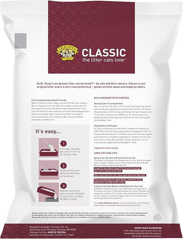 Precious Cat Classic Premium Clumping Cat Litter, 18 lb Bag