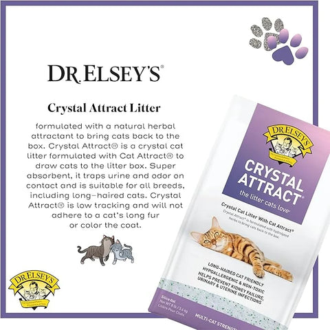 Dr. Elsey's Crystal Attract Silica Cat Litter, 8lbs