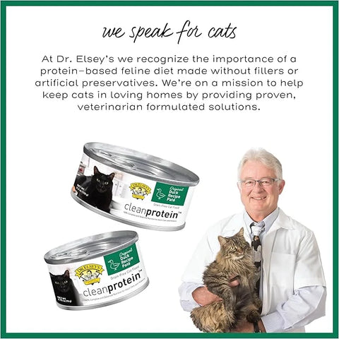 Dr. Elsey's cleanprotein Original Duck Recipe Wet Cat Food, 2.75 oz Can (Pack of 24)